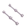 Diamond Dangle Earrings 14K White Gold .64 Carat TW VS Quality side