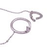 Double Circle Diamond Necklace 14K White Gold .37 Carat TW clasp