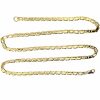 Fancy Beveled Flat Chain Link Necklace 14K Yellow Gold ~ 21 1/2