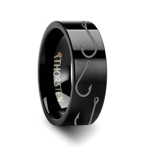 Fishing Wedding Band Tungsten Ring