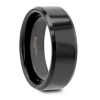 INFINITY Black Men's Wedding Band with Beveled Edges - Tungsten (1)