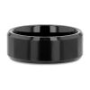 INFINITY Black Men's Wedding Band with Beveled Edges - Tungsten (2)