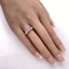 Natural Pink Sapphire and Diamond Ring 1.20 Carat TGW 10K White Gold hand comparison