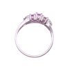 Natural Pink Sapphire and Diamond Ring 1.20 Carat TGW 10K White Gold top view