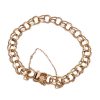 Solid Double Link Bracelet 14K Gold Charm Bracelet