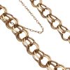 Solid Double Link Bracelet 14K Gold Charm Bracelet close up