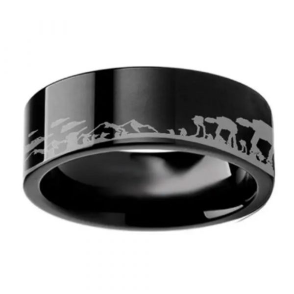 Star Wars Empire Strikes Back Hoth Battle Ring - Tungsten