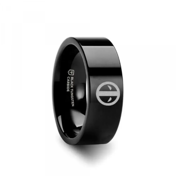 Tungsten Deadpool ring black