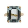 11 Carat Green Blue Aquamarine Solitaire Ring Yellow Gold