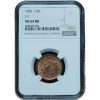 1855 Braided Hair Half Cent MS64RB NGC