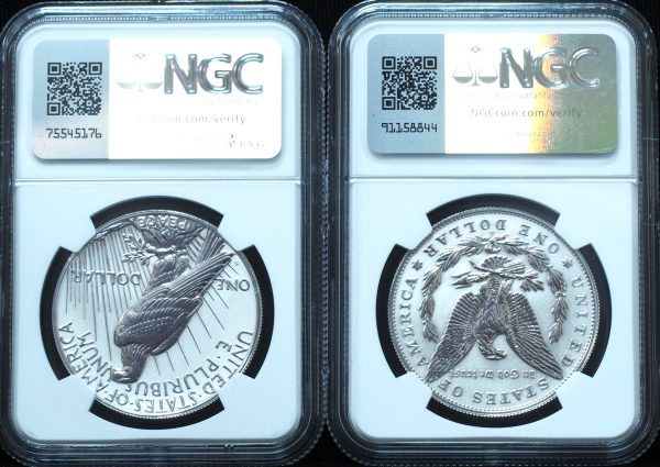 2023-S Morgan & Peace Dollar Reverse Proof 70 NGC