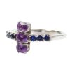 .67 ctw Sapphire and Amethyst Ring 14k White Gold side