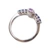 .67 ctw Sapphire and Amethyst Ring 14k White Gold top view