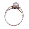 Cultured Pearl and Diamond 14K White Gold 6.5 MM top view