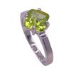 Peridot Solitaire Ring 1.45 Carat 14K White Gold side