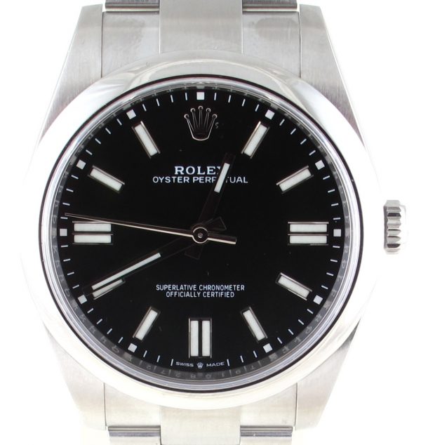 Pre-Owned Rolex 41MM Oyster Perpetual (2022) Stainless Steel#124300 Front Close