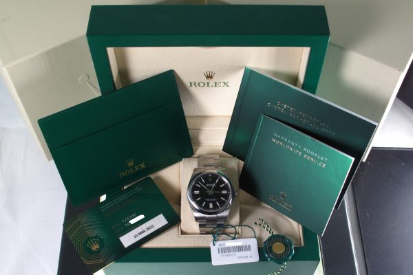 Pre-Owned Rolex 41MM Oyster Perpetual (2022) Stainless Steel#124300 b and p inside