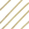 Solid Flat Curb / Cuban Chain Link Necklace 18K Yellow Gold ~ 25