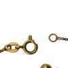 Vintage Ball / Bead Stationed Box Link Chain Necklace 18K Yellow Gold Clasp