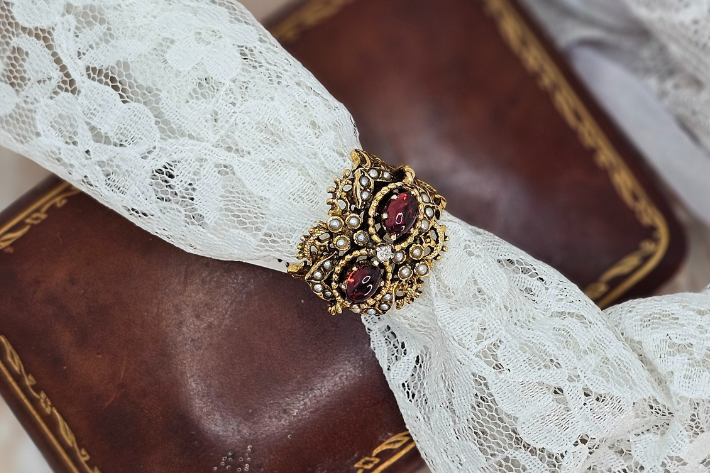 garnet antique ring from Arnold Jewelers