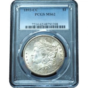 1892-CC Morgan Dollar MS62 PCGS