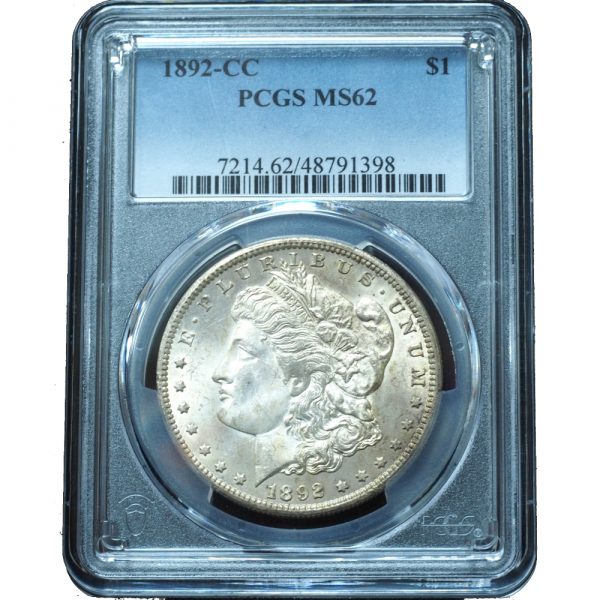 1892-CC Morgan Dollar MS62 PCGS