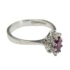 .57 ctw Ruby & Diamond Halo Ring 14k White Gold side