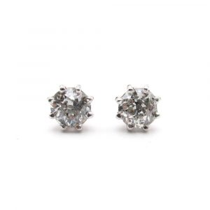 .75 Mine Diamond Stud Earrings