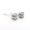 Half Carat .50 Mine Cut Diamond Stud Earrings Side