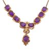 Lab Alexandrite 18K Gold Necklace 14.40 Carat TW 2