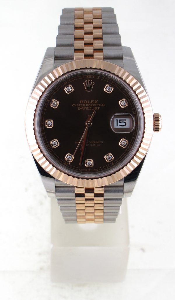 Like New Rolex 41MM Rose Gold And Stainless Steel Datejust (2023) Model 126331 Front