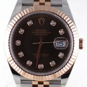 Like New Rolex 41MM Rose Gold And Stainless Steel Datejust (2023) Model 126331 Front Close