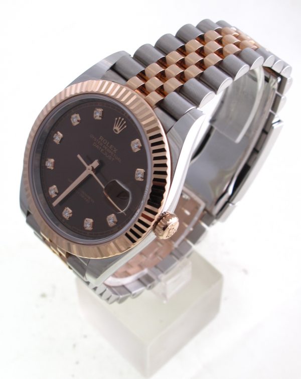 Like New Rolex 41MM Rose Gold And Stainless Steel Datejust (2023) Model 126331 Left