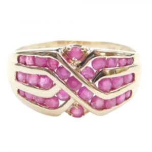 Natural Ruby .81 ctw Fashion Ring 10K Gold