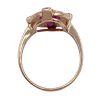 Natural Ruby Ring Diamond Accent 1.74 Carat TGW, 14K Two-Tone Gold top view