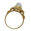 Vintage Moonstone Cabochon Ring 14K Gold top view