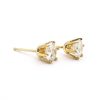 1.15 carat Round Diamond Stud Earrings Side