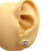 1.15 carat Round Diamond Stud Earrings Worn