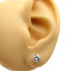 1.30 diamond stud earrings GIA Certified Worn