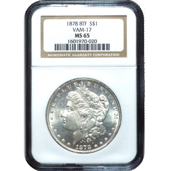 1878 8TF Morgan Dollar MS65 NGC Vam-17