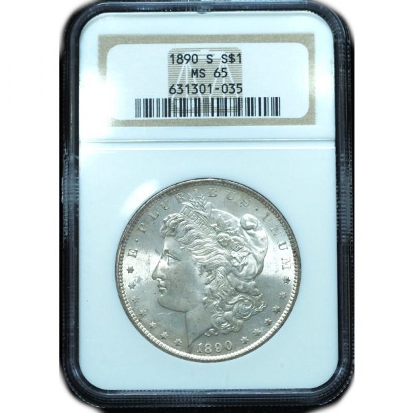 1890-S Morgan Dollar MS65 NGC