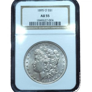 1895-O Morgan Dollar AU55 NGC