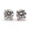 2 carat round brilliant diamond stud white gold