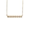 Eight Round Diamond Bar Necklace Yellow Gold