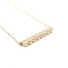 Eight Round Diamond Bar Necklace Yellow Gold Profile