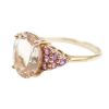 Morganite and Ruby 2.77 ctw Ring 10k Rose Gold side