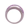 Ombré Pink Sapphire Ring 14K White Gold 5.90 Carat TW top