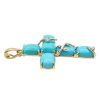 Persian Turquoise Diamond Vine Cross Pendant Profile