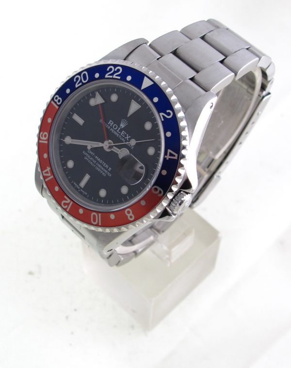 Pre-Owned Rolex GMT Master II (1989) Stainless Steel Model 16710 Left