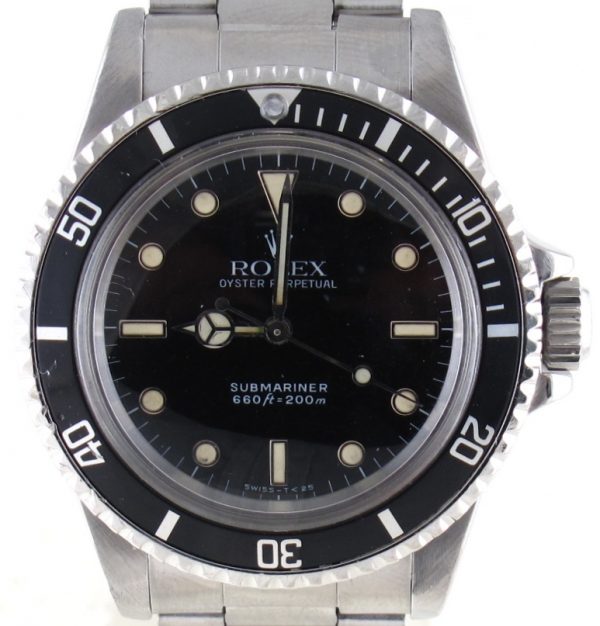 Pre-Owned Rolex No Date Submariner (1989) Stainless Steel 5513 Front Close